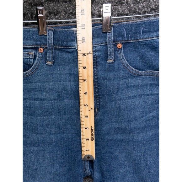 Madewell Jeans Womens  30x28.5 (Tag 28) Blue 10" High Rise Skinny Stretch Denim - Picture 8 of 13